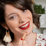 crayon jumbo à lèvres rouge boho green make up