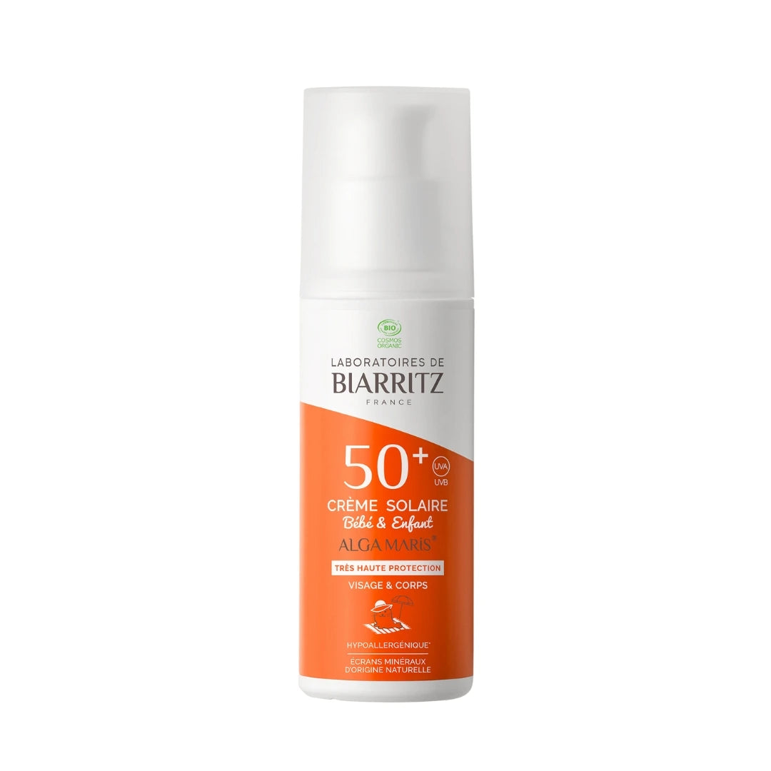 Crème Solaire Bébé et Enfant (SPF 50+)