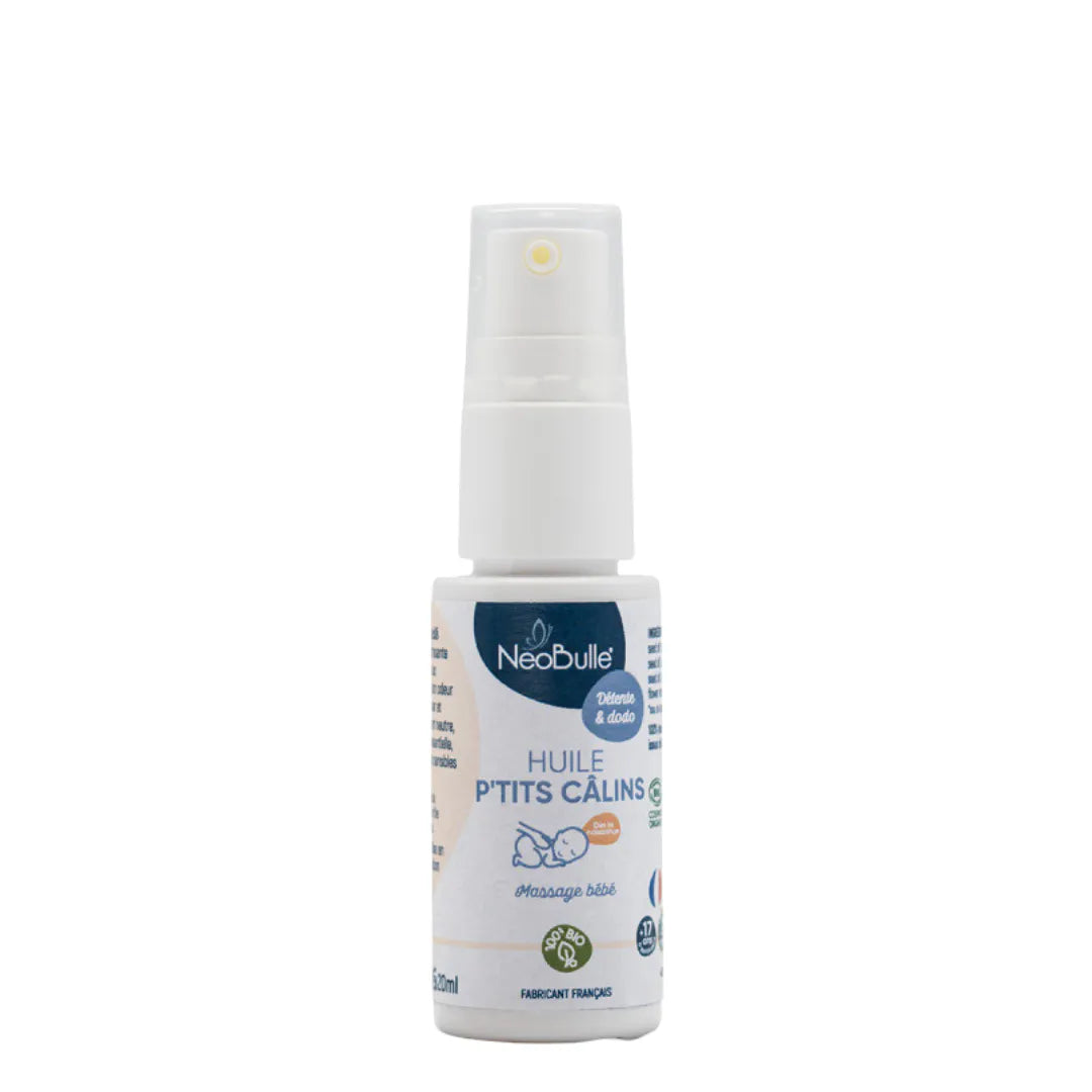 huile de massage bébé ptits calins néobulle