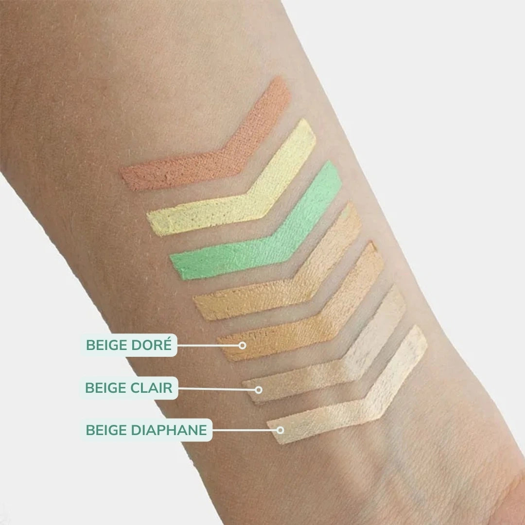 correcteur de teint anti-cernes boho green makeup teintes