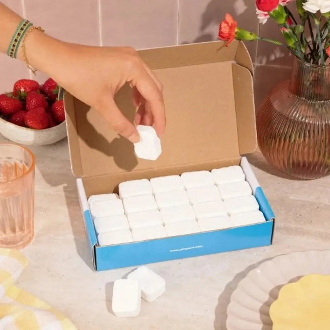 tablettes lave vaisselle sans film pimpant