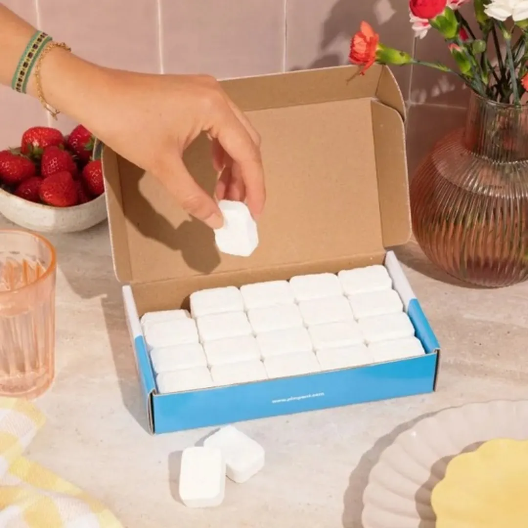 tablettes lave vaisselle sans film pimpant