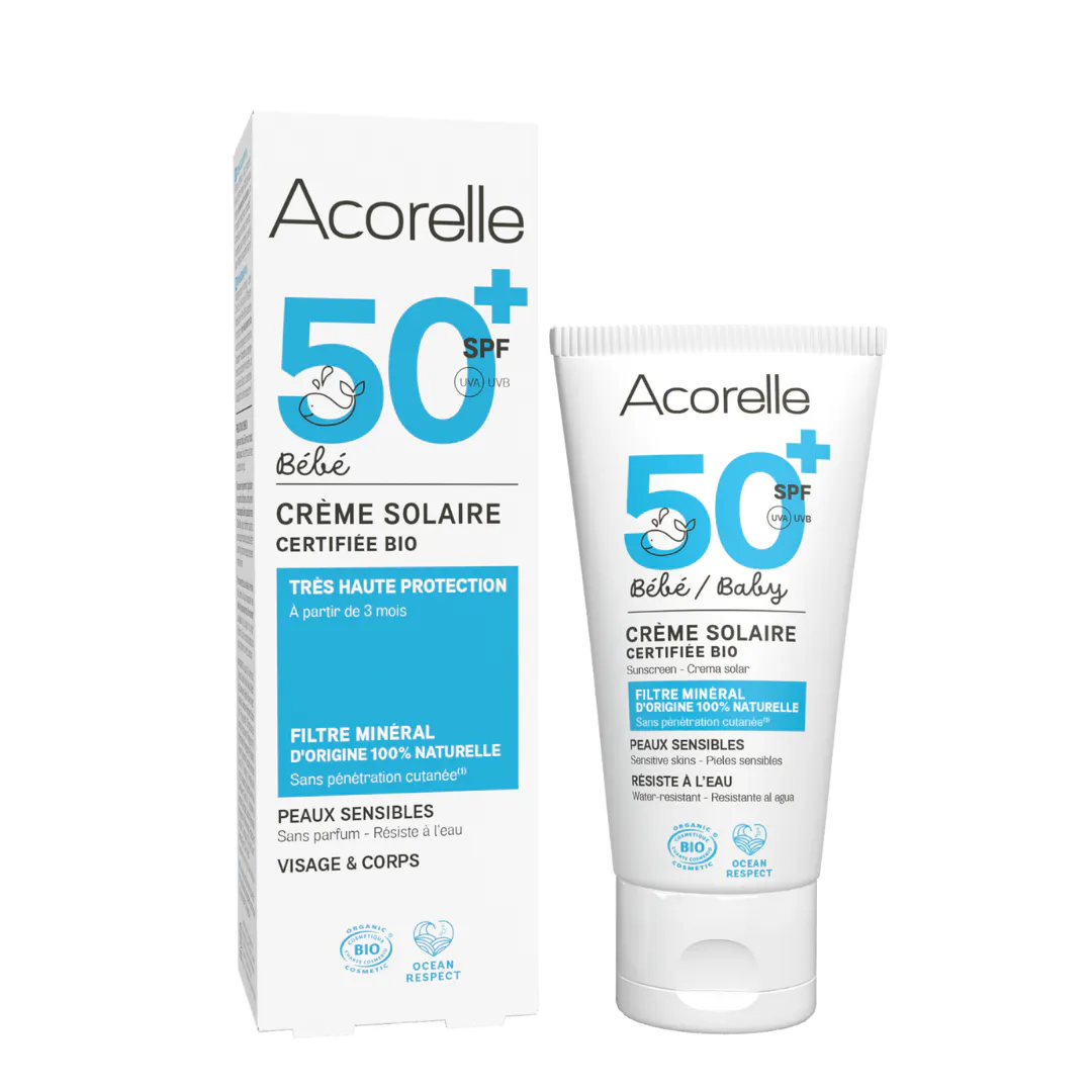 crème solaire bébé spf50 acorelle