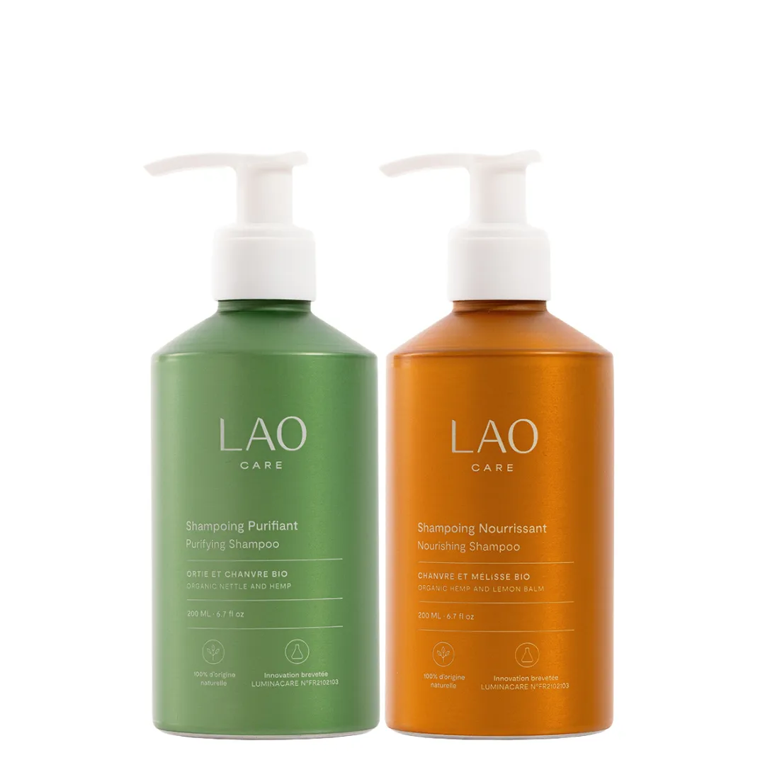 duo shampoings purifiant et nourrissant LAO