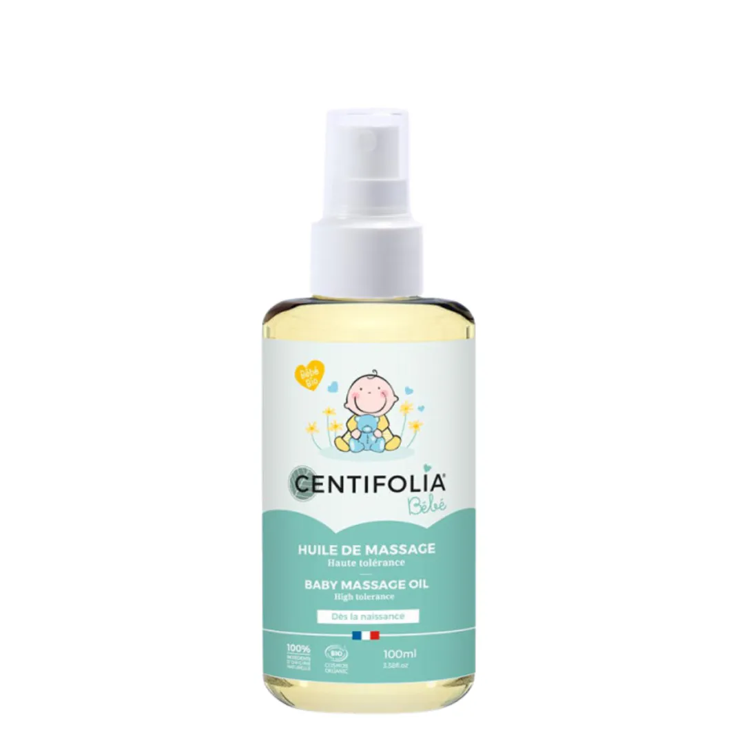 huile de massage bébé centifolia
