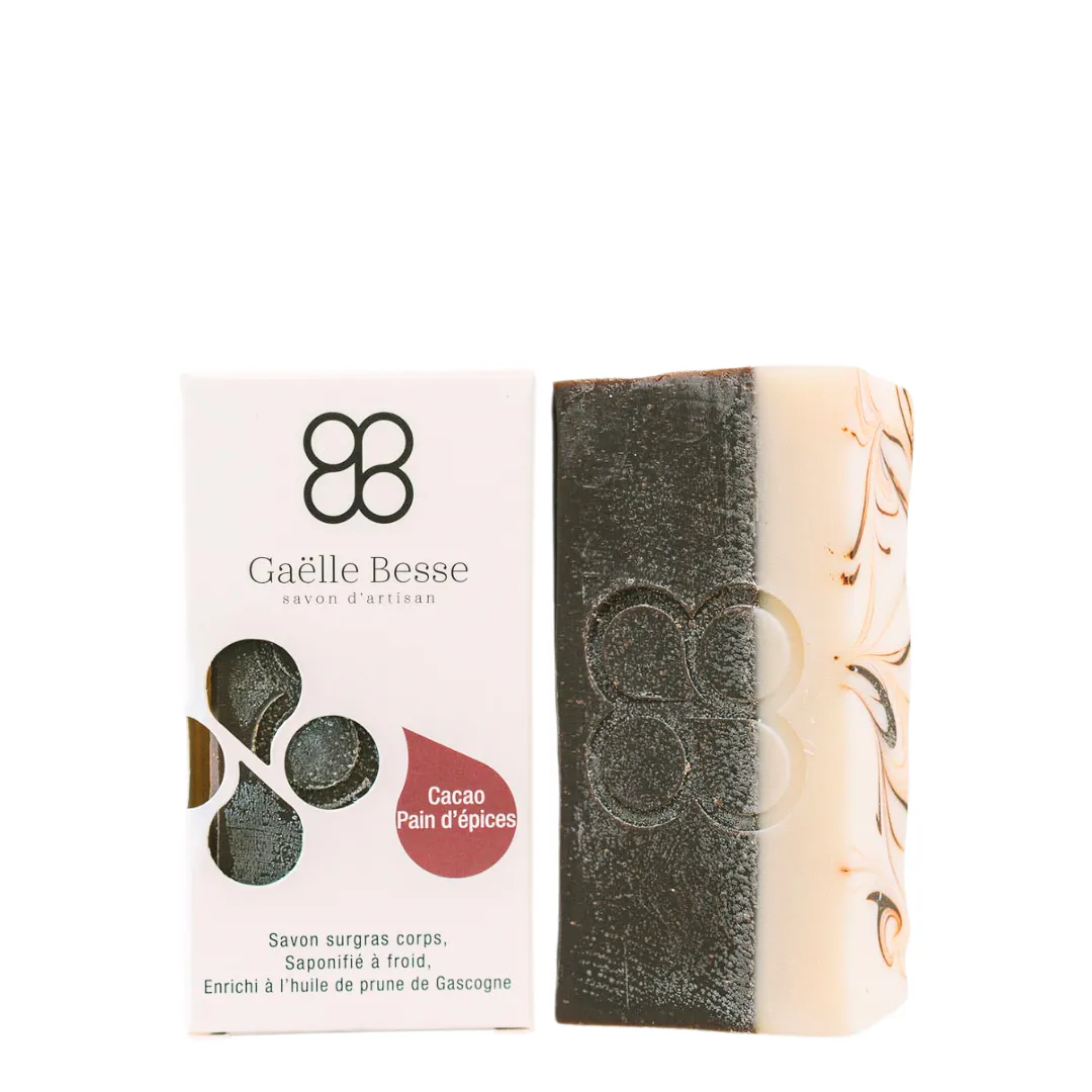savon-cacao-pain-epice-gaelle-besse Savon surgras solide pour le corps cacao pain d'épices gaëlle besse