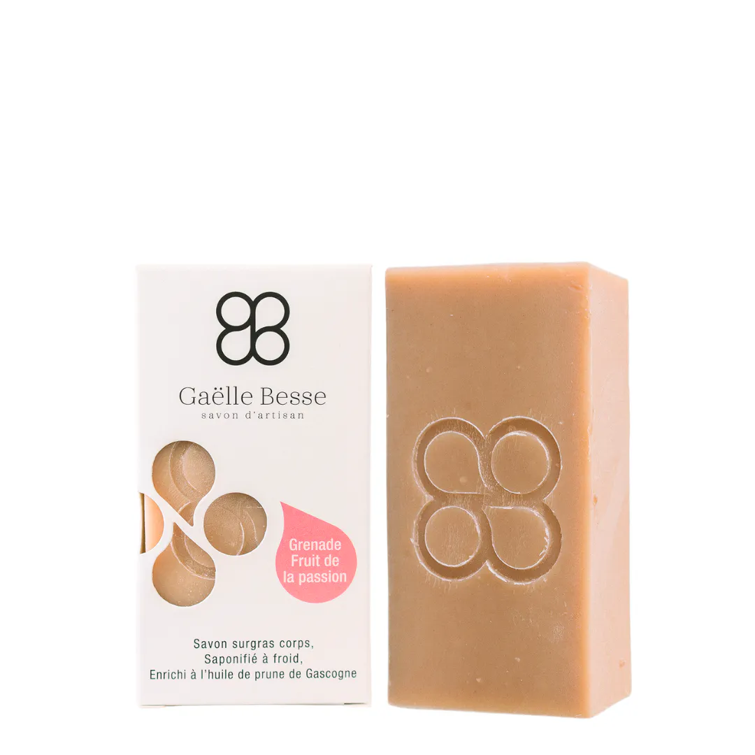 Savon solide corps grenade fruit de la passion gaëlle besse