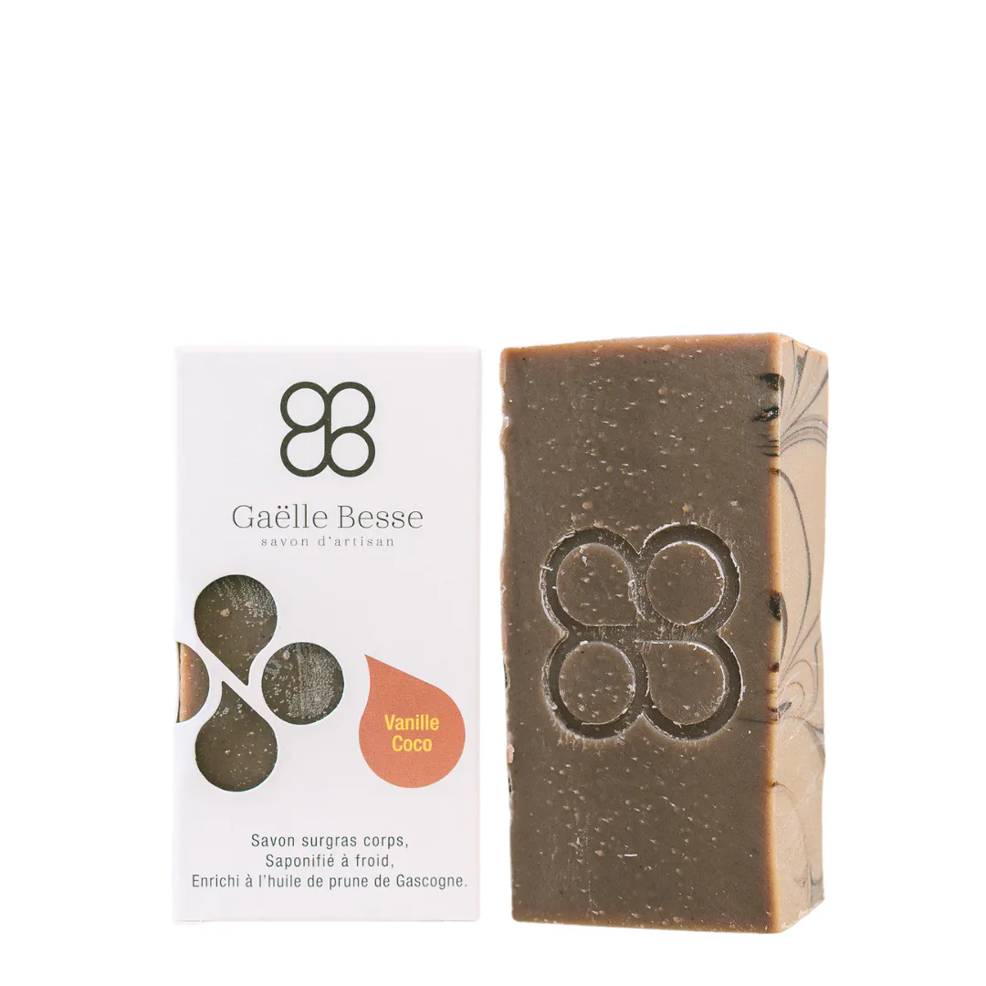 savon solide surgras corps vanille coco gaëlle besse