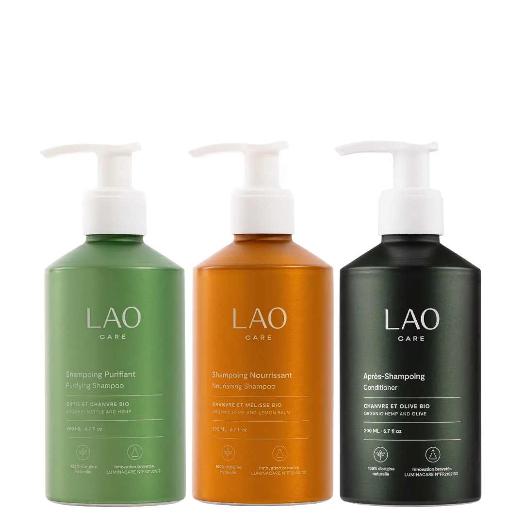 trio shampoings et après-shampoing LAO