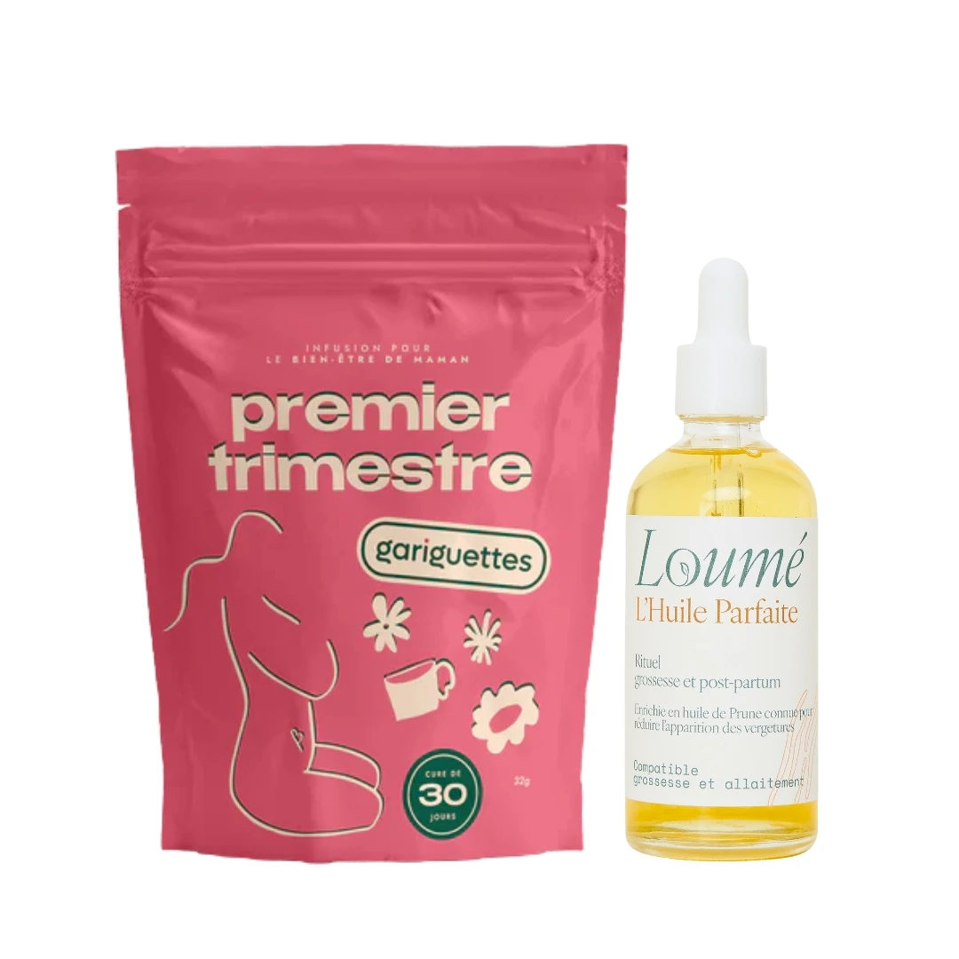 duo tisanes de grossesse gariguettes et huile parfaite loumé