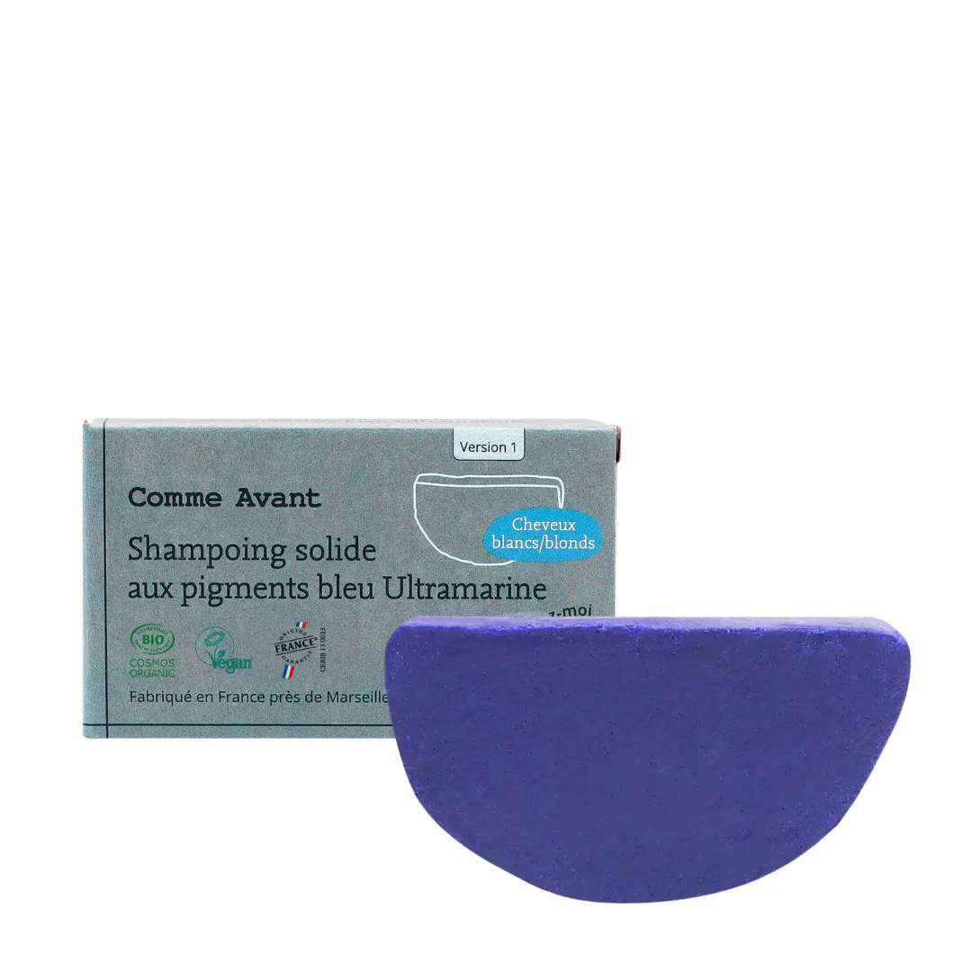 shampoing bleu pigments ultramarine comme avant