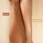 paillettes minérales bronze et champagne comme avant