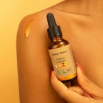 paillettes minérales bronze comme avant