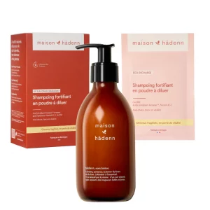 kit shampoing en poudre fortifiant maison hädenn