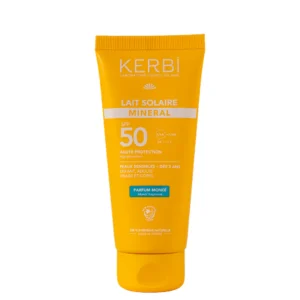 lait solaire minéral spf50 parfum monoi kerbi 100g